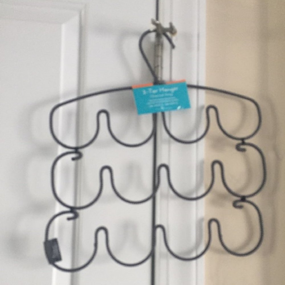 Three Tier Hanger Charcoal Gray New